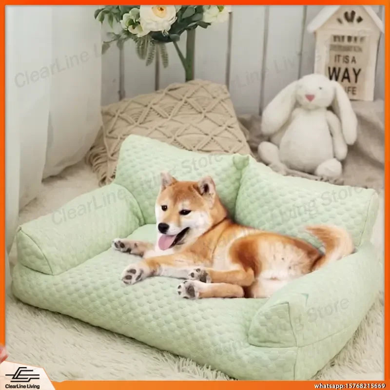 Ice Silk Cooling Sofa Bed for Dogs & Cats, Washable