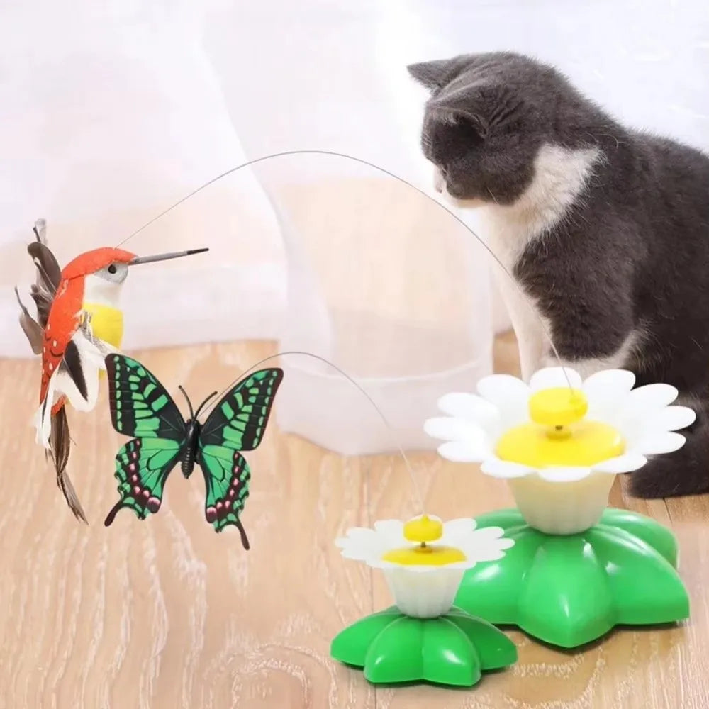 Electric Rotating Hummingbird Cat Toy — Automatic Shake & Fly Motion