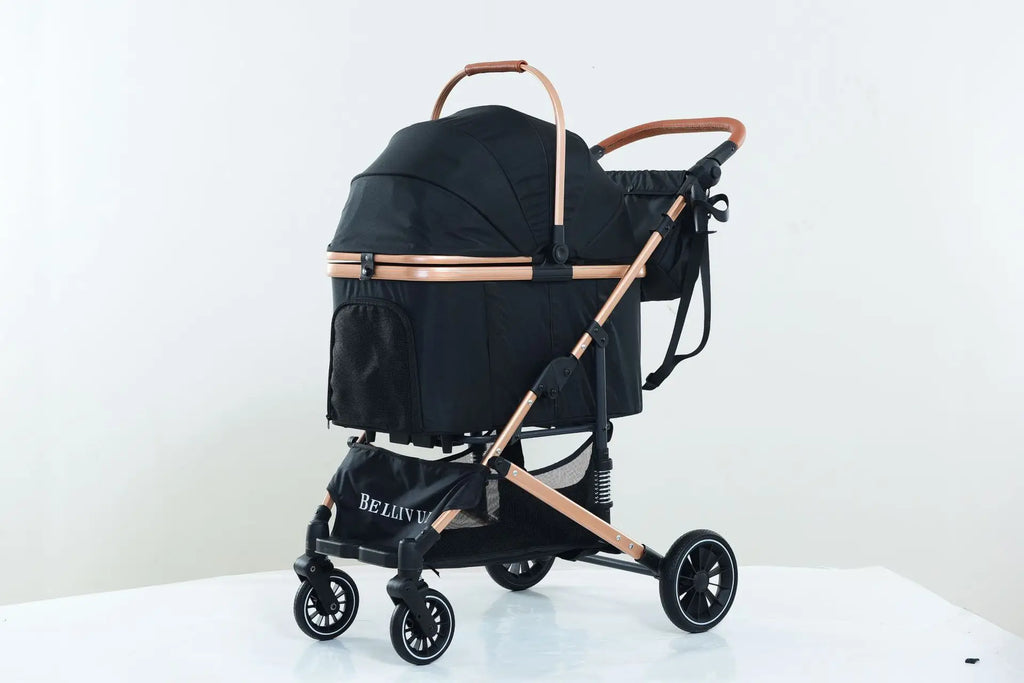 Lightweight Foldable Dog & Cat Outdoor Travel Pet Stroller — New 2025