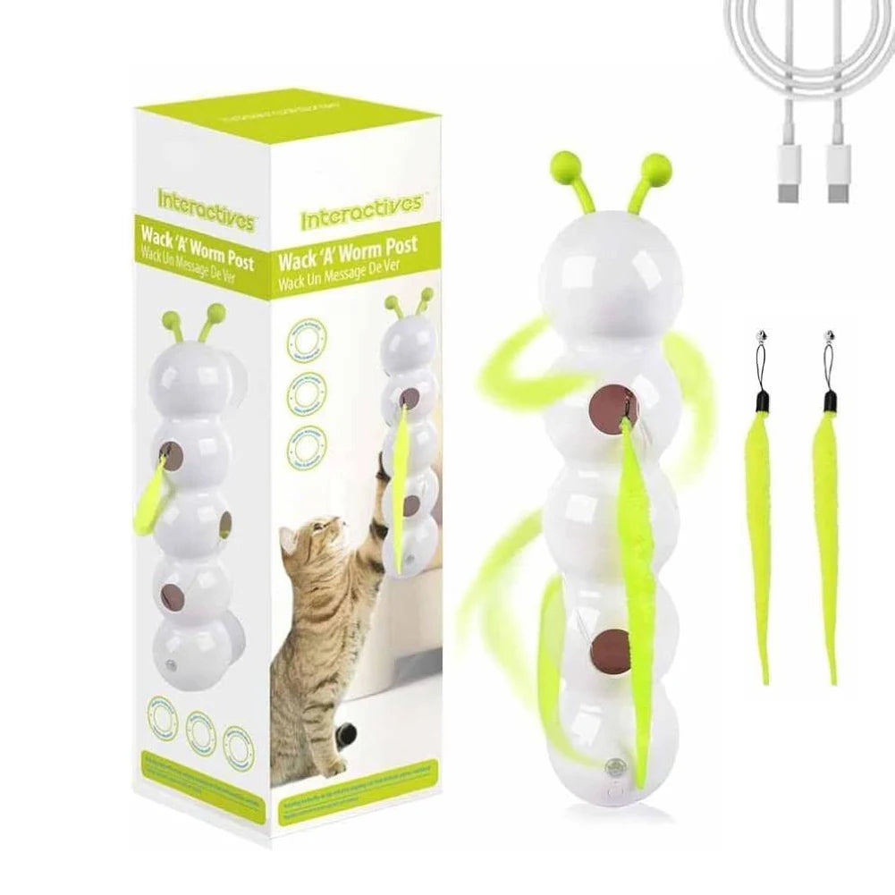 Automatic Swinging Caterpillar Teaser Pro — Motion-Activated with Replaceable Prey Tail