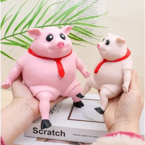 Pet Squeezing Pink Pig Stress Relief Toy Cute Squeezing Animal Little Pig Doll Stress Relief Toy  toy  artículos para mascotas