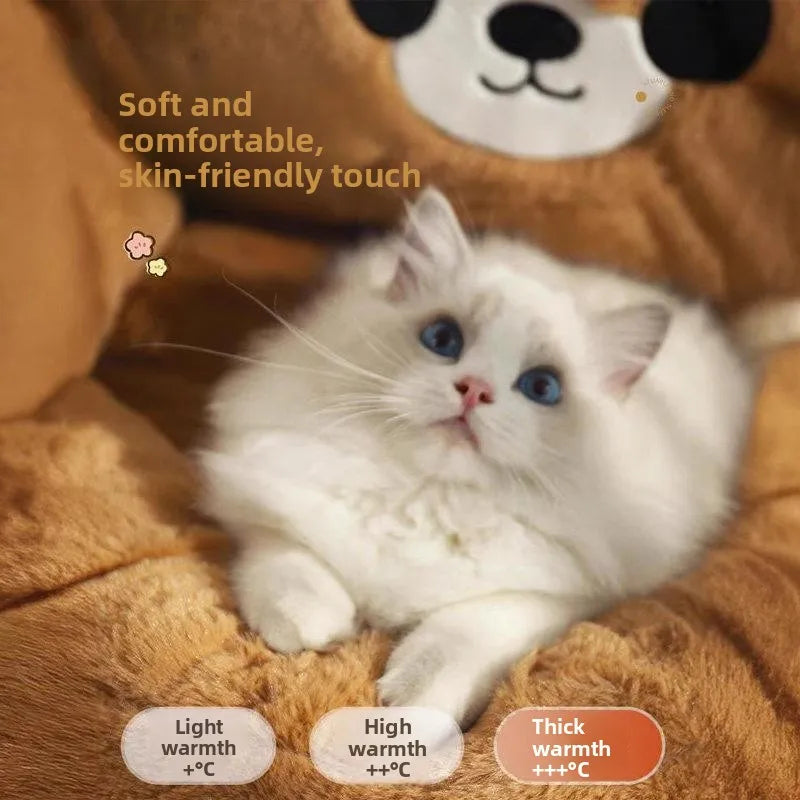 Plush Faux Fur Pet Cushion for Sofas & Beds