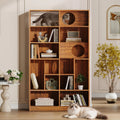 2-in-1 Wood Cat House Bookshelf with Litter Box Enclosure