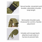 Double-Sided Pet Crossbody Carrier Bag (Large Capacity, Safety Harness)