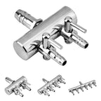 Stainless Steel Aquarium Air Flow Control Valve (8mm to 4mm, Splitter)