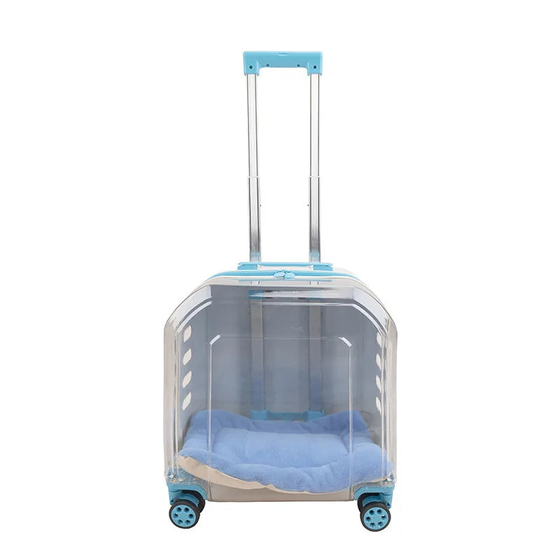 Translucent Portable Large-Capacity Pet Carrier & Aviation Travel Case for Cats