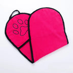 Quick-Dry Pet Towel with Pocket Design — Hangable Absorbent Bath Wrap