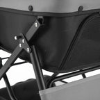 4-Wheel Pet Travel Carriage with Reversible Handle & Mesh Windows — 44 lb Capacity