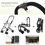 2-Tier Double Pet Stroller with Detachable Carriers for Dogs, Cats & Rabbits