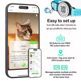 AirTag Cat Collar with Reflective Strip & QR Tag — Adjustable, Weather-Resistant Fit