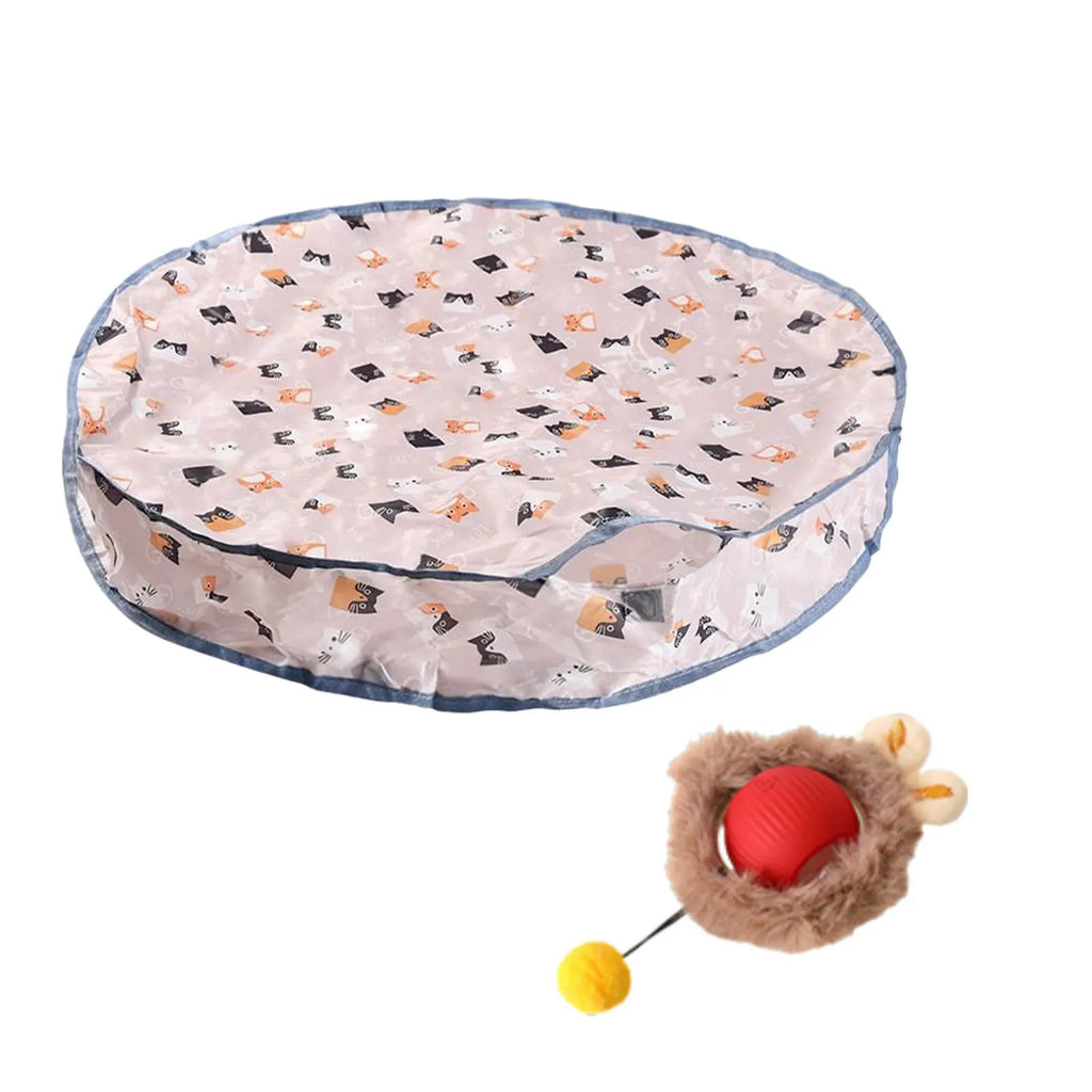 2-in-1 Cat Tunnel Toy with Capture Balls — Interactive Agility Training Tunnel for Cats