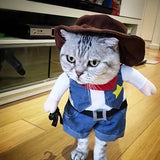 Cowboy Costume for Cats with Hat (Transformable Cosplay Outfit)