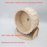 Solid Wood Silent Running Wheel — Quiet Exercise Wheel for Hamsters