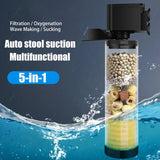 Silent Submersible Aquarium Filter (Turtle & Fish Tank, Bio Sponge)