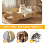 3-in-1 Cat Scratcher Bed with Hammock & Replacement Pad