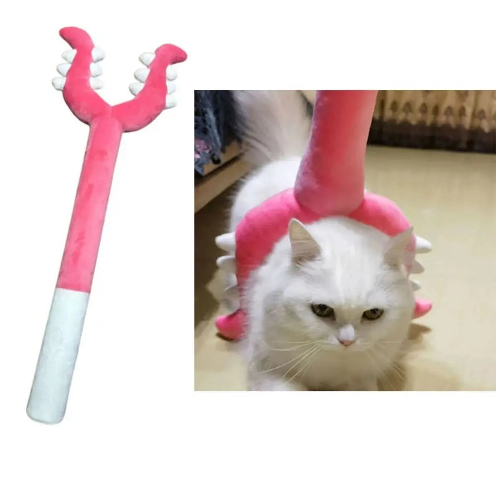 Plush Fork-Shaped Cat Teaser Wand (70cm)