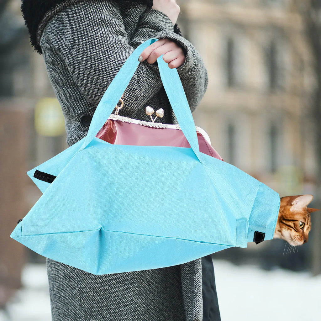 Oxford Fabric Pet Shoulder Carrier Bag (Large, Breathable, Travel)