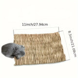 Handwoven Grass Mat — Natural Chew Bed for Rabbits & Guinea Pigs