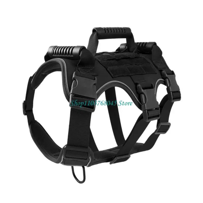Military-Style Dog Training Harness (Breathable, Tactical, Field Ready)
