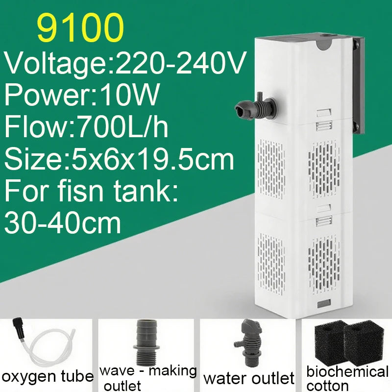 Silent Submersible Aquarium Filter Pump & Wave Maker