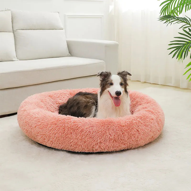 Long Plush Pet Sleeping Basket
