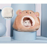 Plush Hamster Hideout Bed — Warm Winter Hut for Small Pets