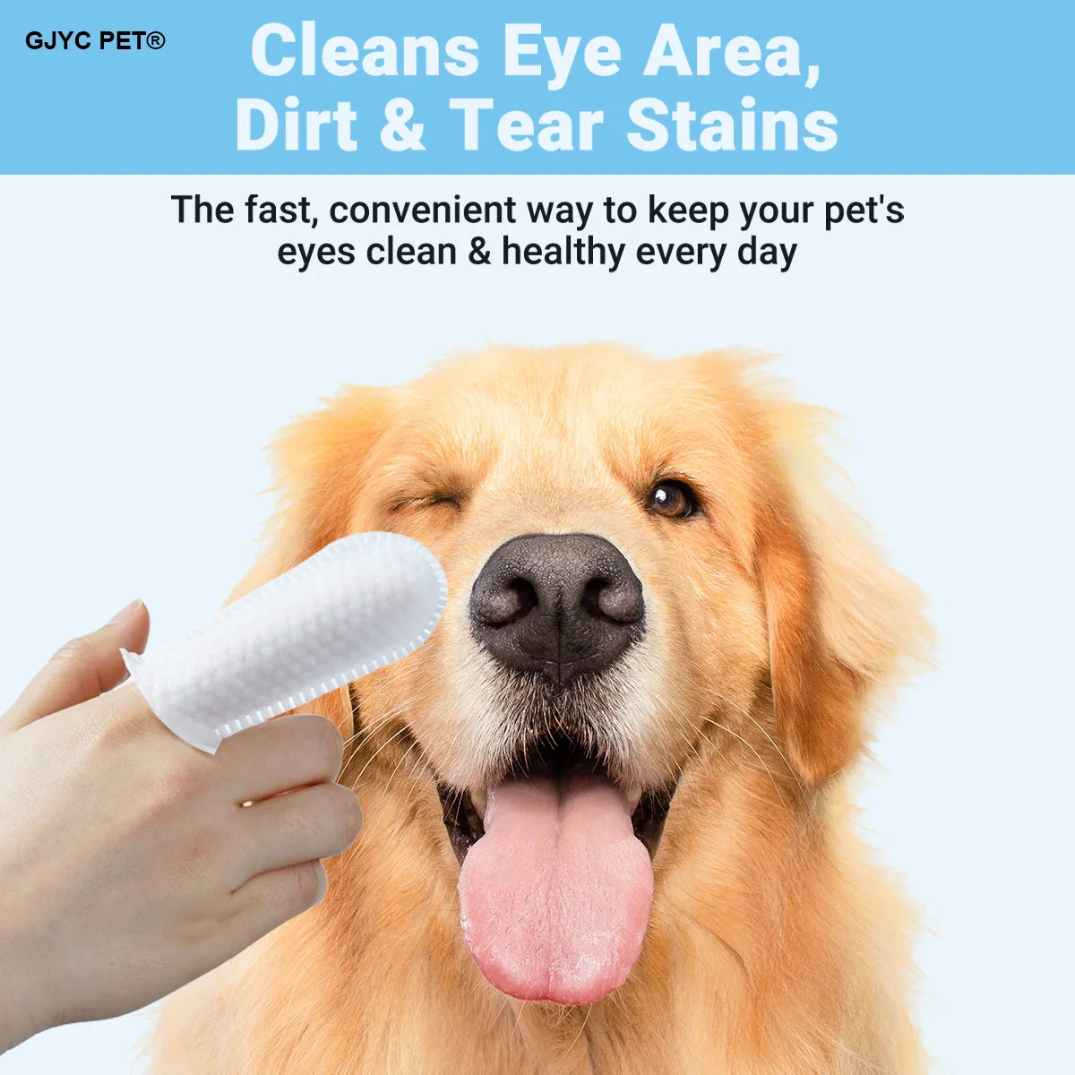 Hypoallergenic Finger Wipes for Dogs & Cats — Daily Tear Stain Remover