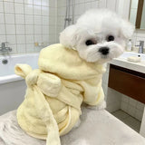 Quick-Drying Pet Bathrobe — Absorbent Towel Robe for Dogs & Cats