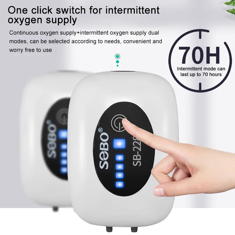 SOBO USB Rechargeable Aquarium Air Pump 600–4800mAh