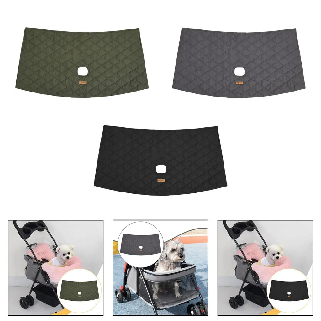 Water-Resistant Pet Stroller with Soft Cotton Pad & Edge Cover Guard — Comfortable Travel Carrier