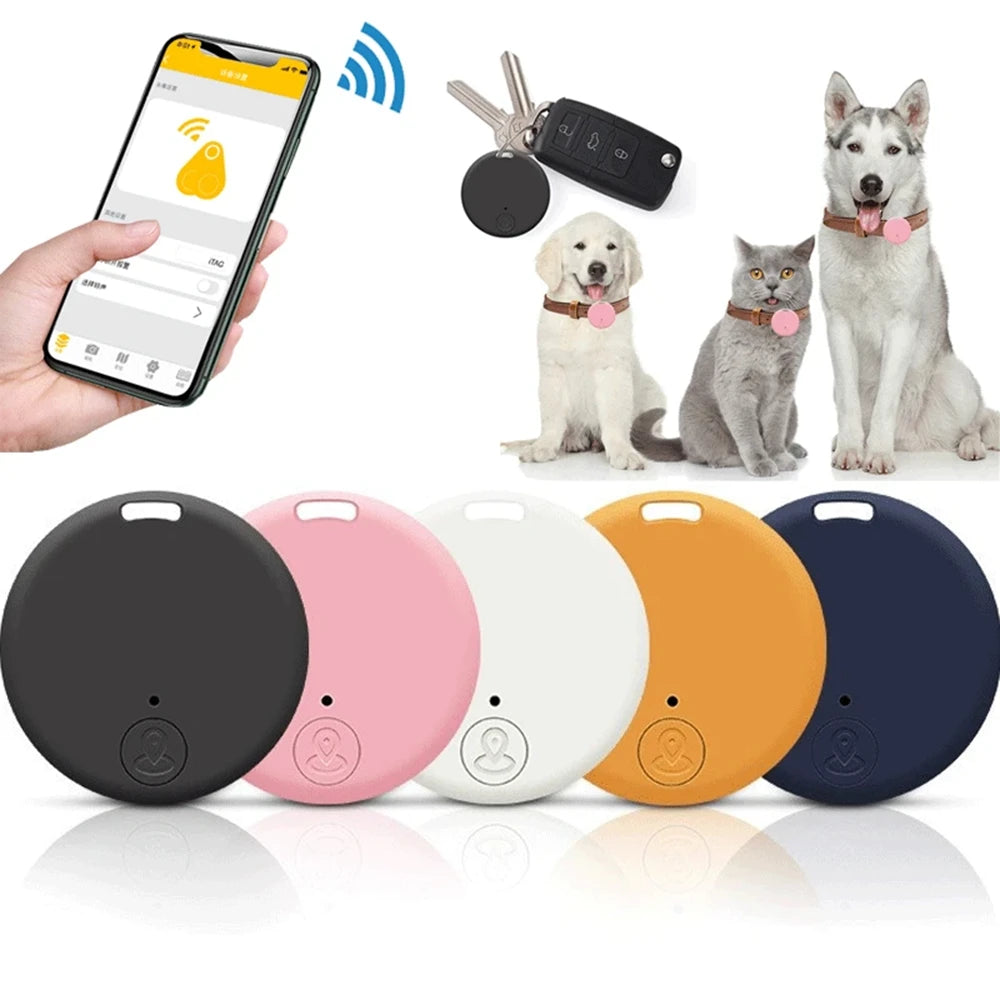 Mini Bluetooth GPS Smart Tag Keychain Tracker - Anti-Loss Alarm for Pets, Kids & Keys