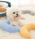 U-Shaped Plush Pet Pillow — Cervical Support Sleep Cushion for Cats & Dogs