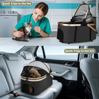 Foldable Multi-Pet Stroller with Detachable Carriers & 4 Lockable Wheels