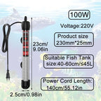Submersible Aquarium Heater with Adjustable Thermostat 25–300W