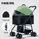 Premium Detachable Pet Stroller Multifunction Separable Carrier Ultra Lightweight One Click Folding Portable Travel Stroller for