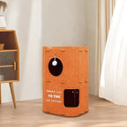 Multi-Layer Cylindrical Cat Castle with Play Holes