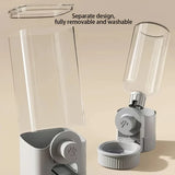 Hanging Pet Water & Food Feeder — Auto-Refill Clip-On Bowl Set