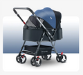 All-Weather Canopy 4-Wheel Foldable Pet Stroller for Small & Medium Dogs & Cats — Compact Outdoor Adventure
