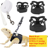 Bearded Dragon Harness & Leash Set — Adjustable Soft Leather Vest