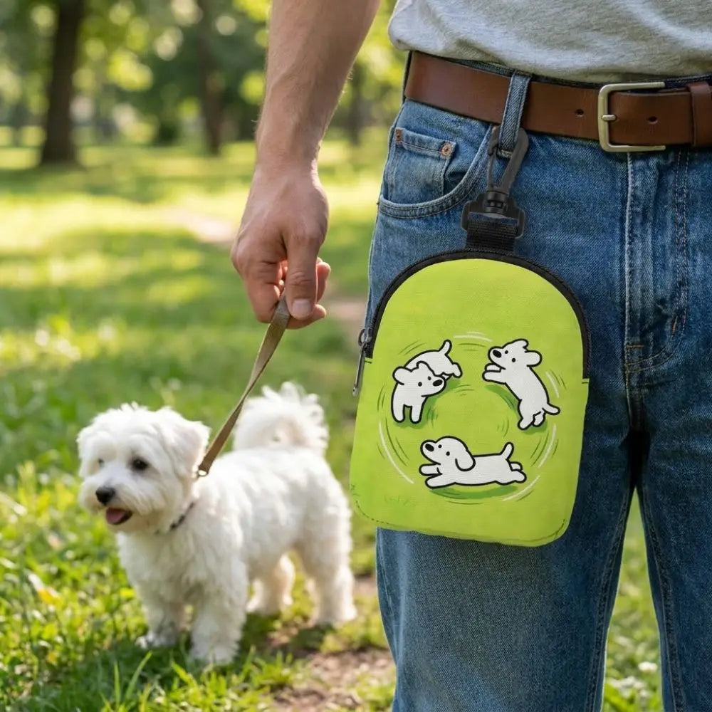 Cartoon Dog Training Treat Bag (Waterproof, Hook Buckle, Portable)