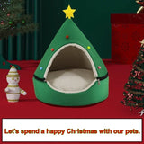Christmas Tree Cat Nest (Semi-Closed Winter Warm House)