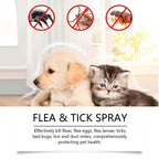 Plant-Based Flea & Tick Spray for Cats & Dogs — Fast-Acting, Non-Toxic