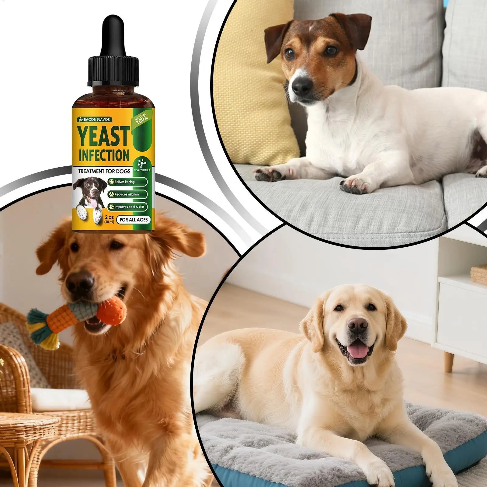 Natural Dog Itch Relief Oil — Soothing Drops for Dry, Irritated Skin, 60ml