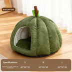 Pumpkin-Shaped Enclosed Winter Pet Bed
