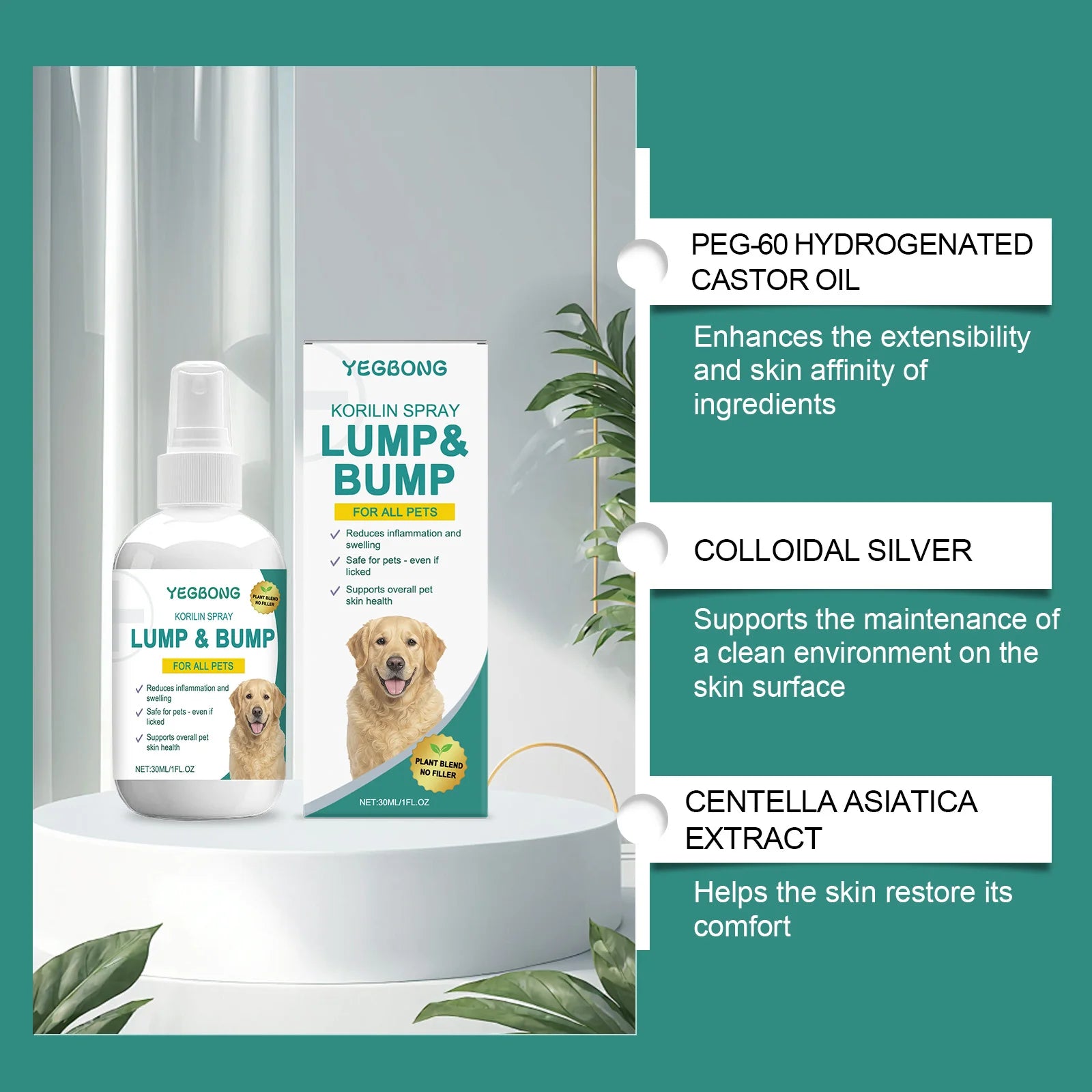 Pet Skin Repair Spray — Hypoallergenic Relief for Redness & Itching