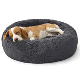 30-Inch Calming Donut Dog Bed, Anti-Slip & Washable