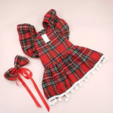 Christmas Checker Dog Dress (Winter Skirt Cosplay Outfit)