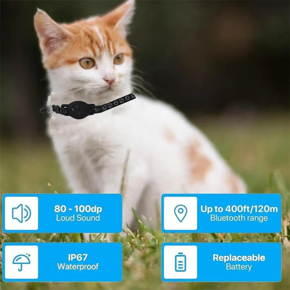 Reflective Waterproof GPS Pet Collar Tracker - Dual iOS & Android Real-Time