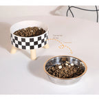 Raised Stainless Steel Pet Feeder Bowl