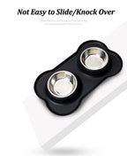 Stainless Steel Double Pet Bowl Set